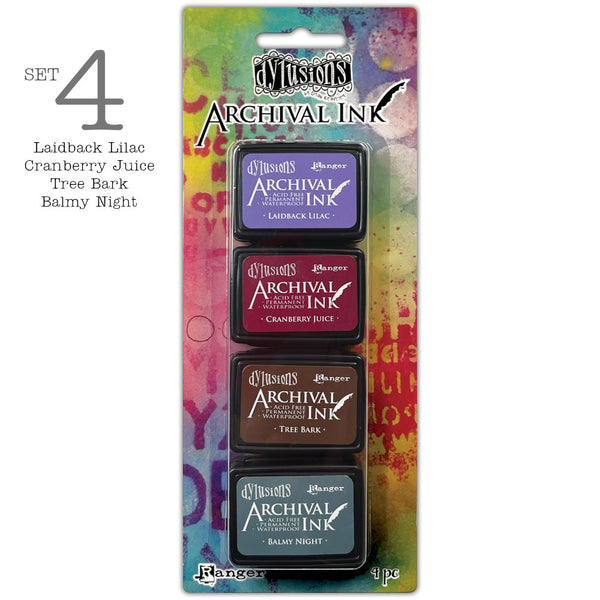 Dylusions - Archival Mini Ink Pads - Set 4