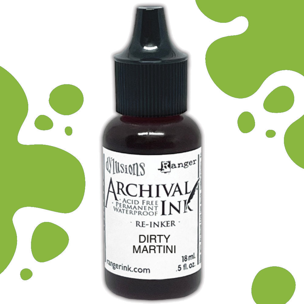 Dylusions - Archival Ink Reinker 18ml Bottle - Dirty Martini
