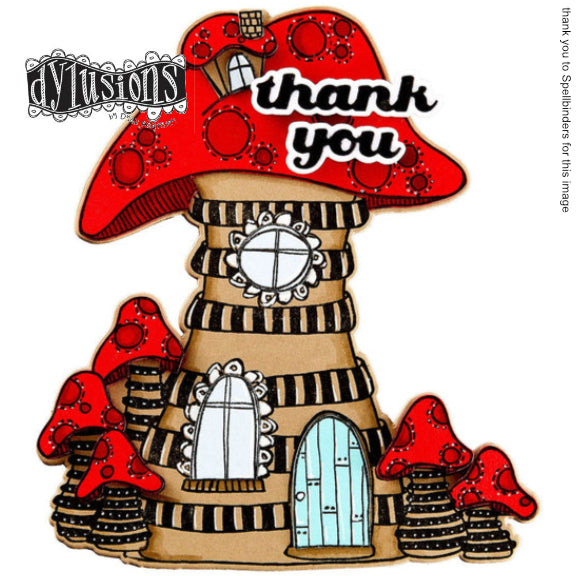 Dylusions by Dyan Reaveley - Cling Stamps - Toadstools Tale