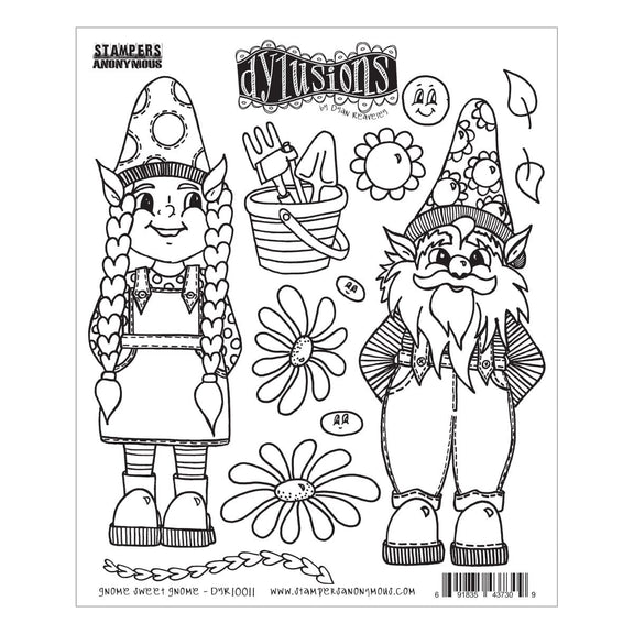 Dylusions by Dyan Reaveley - Cling Stamps - Gnome Sweet Gnome