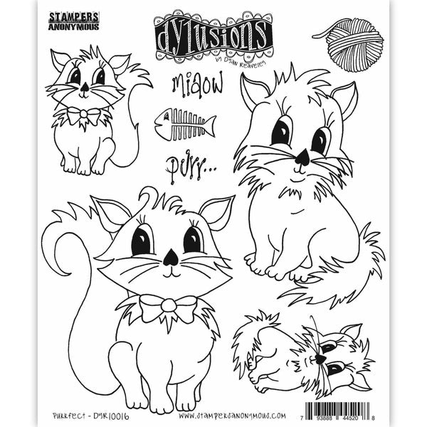 Dylusions by Dyan Reaveley - Cling Stamps - Purrfect
