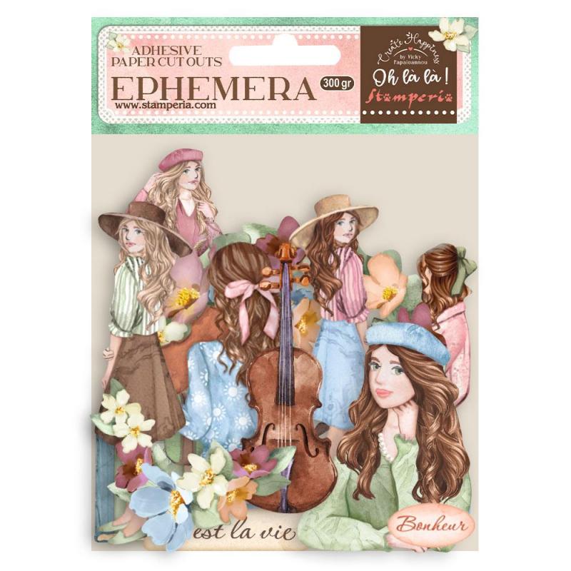 Stamperia Ephemera  - Create Happiness  Girls and Flowers