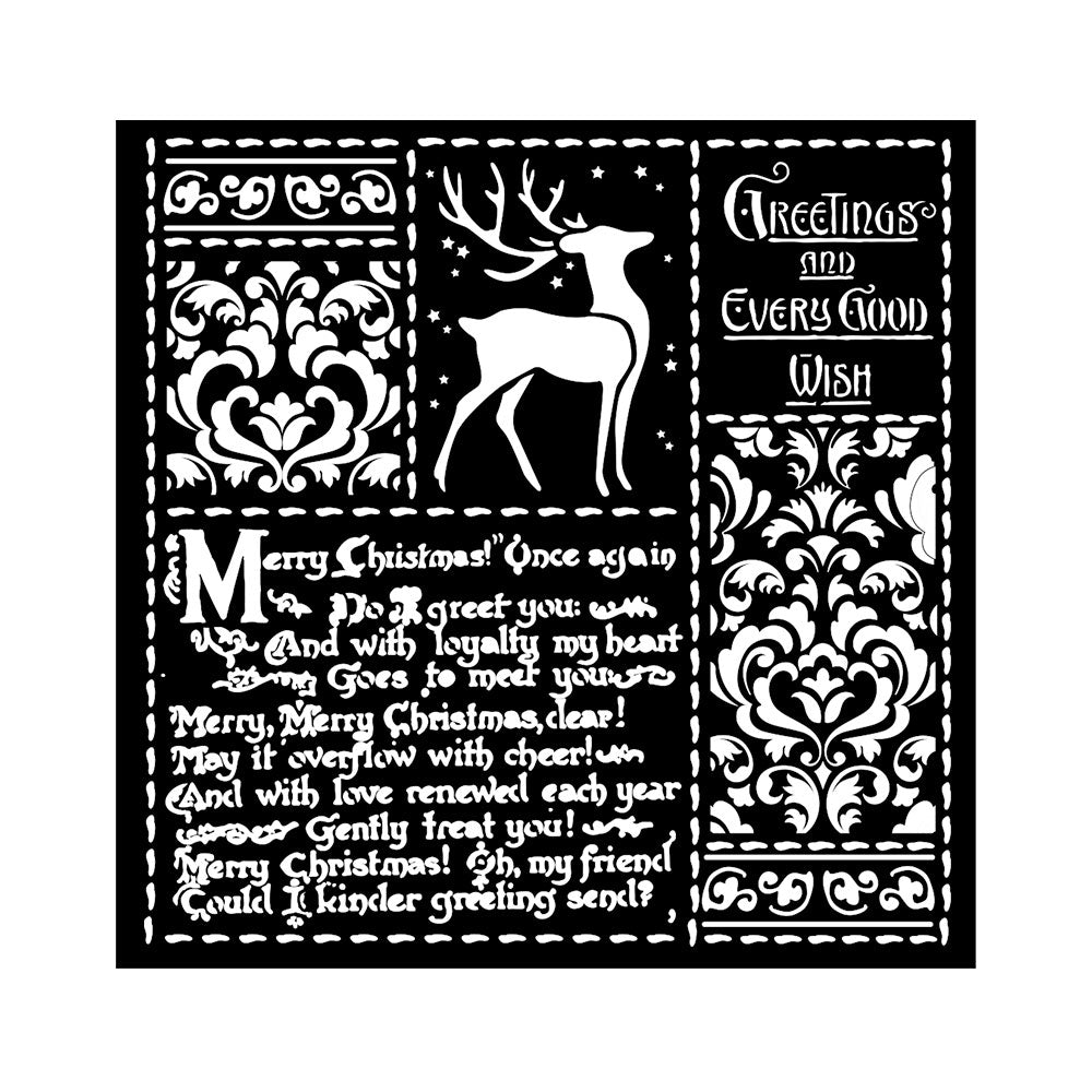 Stamperia Mix Media Art Stencil  Christmas Letters