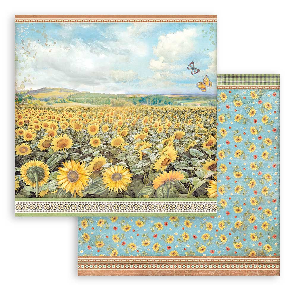Stamperia 12 x 12 paper Collection  - Sunflower Art