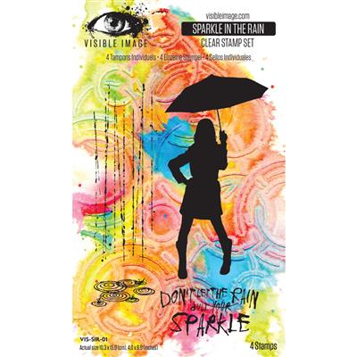 Visible Image - A6 Stamp - Sparkle in the Rain