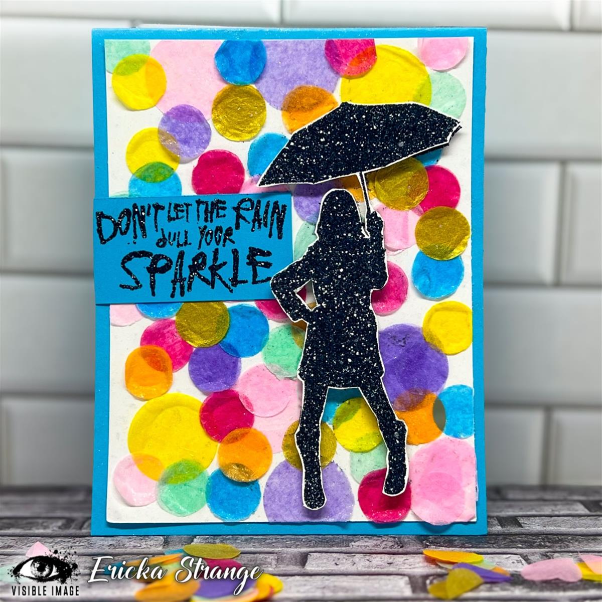Visible Image - A6 Stamp - Sparkle in the Rain
