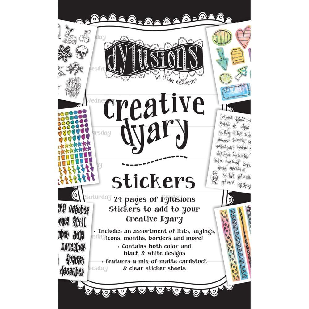 Dylusions -Dyan Reaveley - Creative Sticker Book - 24 Pages - Collection 1