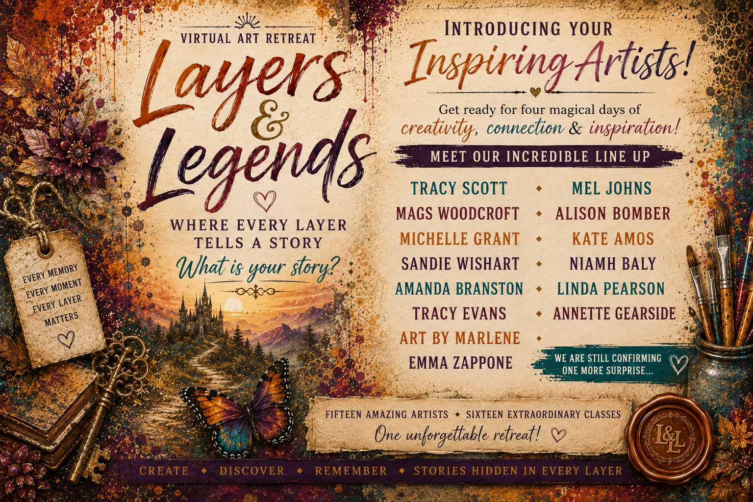 Layers and Legends   - INTERNATIONAL  ONLY - virtual Retreat Option)