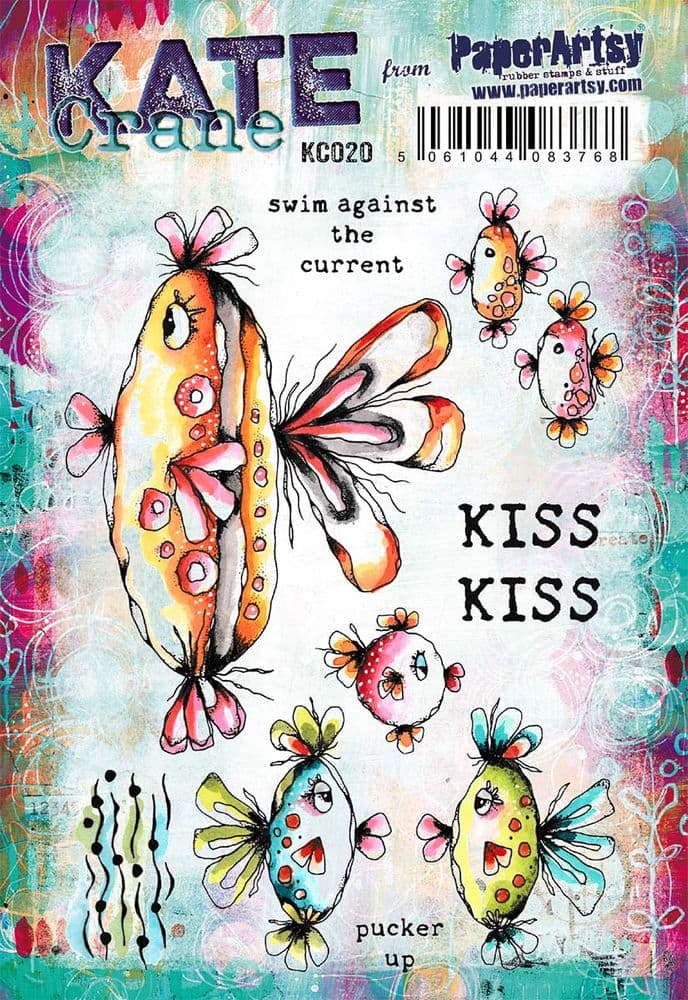 PaperArtsy -Kate Crane - Stamp quirky fish