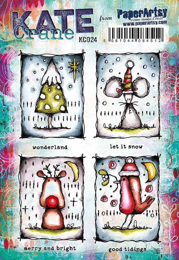 PaperArtsy Kate Crane KC024 Winter Wonderland A5 Stamp Set