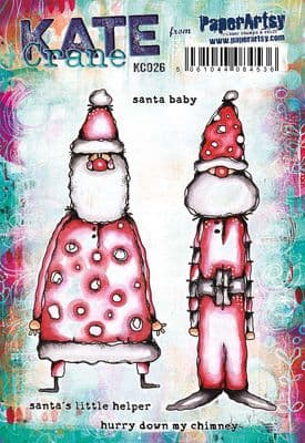 PaperArtsy Kate Crane KC026 Santa Baby A5 Stamp Set