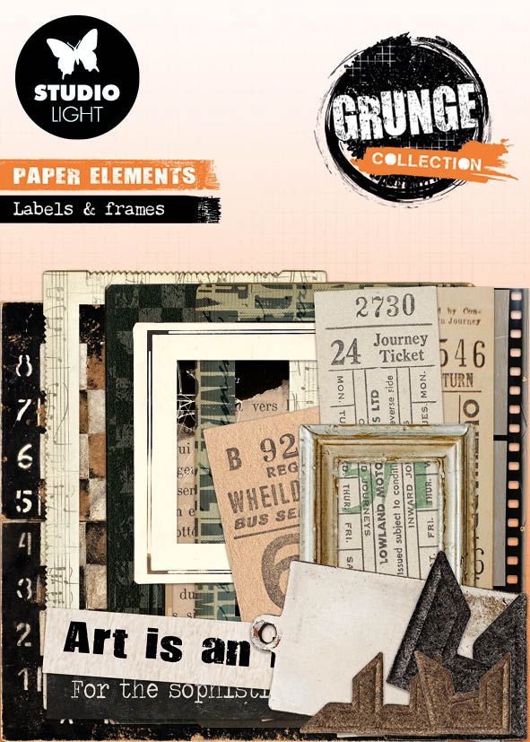 Studio Light Grunge Collection - Paper Elements - Labels and Tags