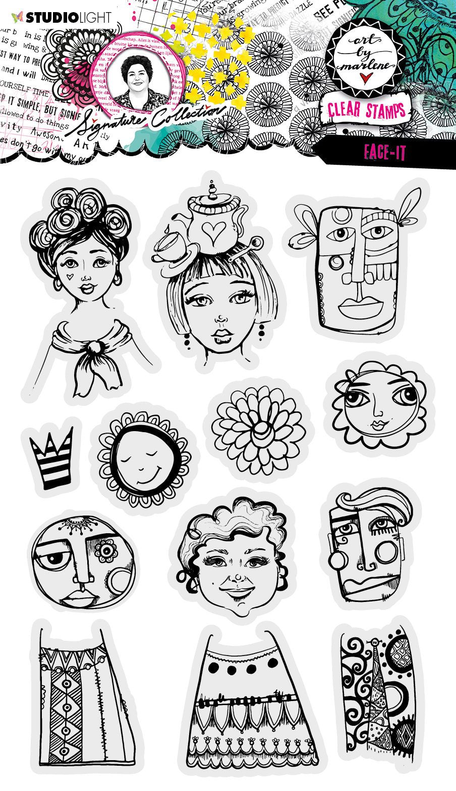 Art By Marlene - Clear Stamp -Face-It