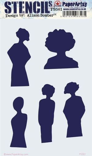 PaperArtsy -  Alison Bomber - Stencil  PS501