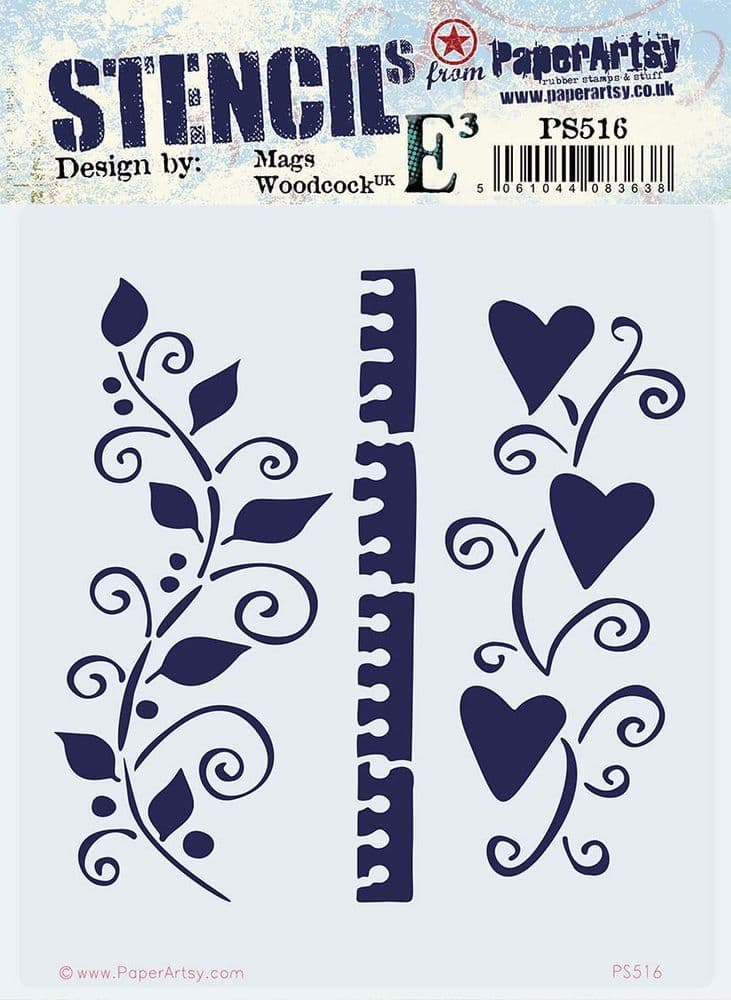 PaperArtsy- stencil - Mags Woodcock 516