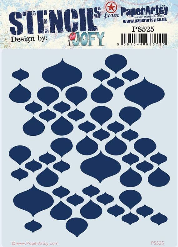 PaperArtsy JOFY Stencil PS525 – bauble   Repeat