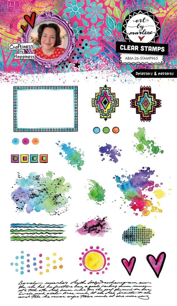 Art by Marlene Splatters & Patterns Clear Stamp Set
