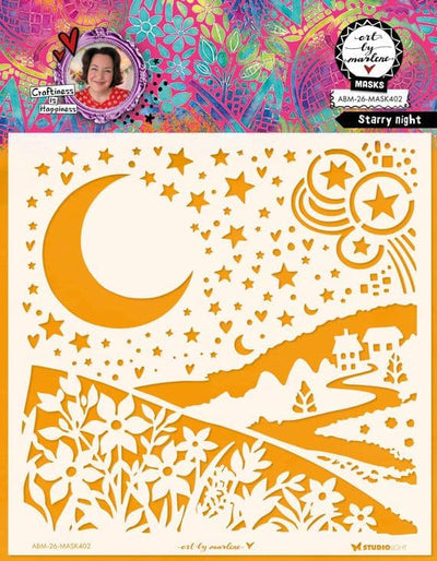 Art by Marlene  Starry Night Mask Stencil