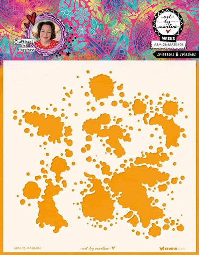 Art by Marlene Splatters & Splashes Mask Stencil