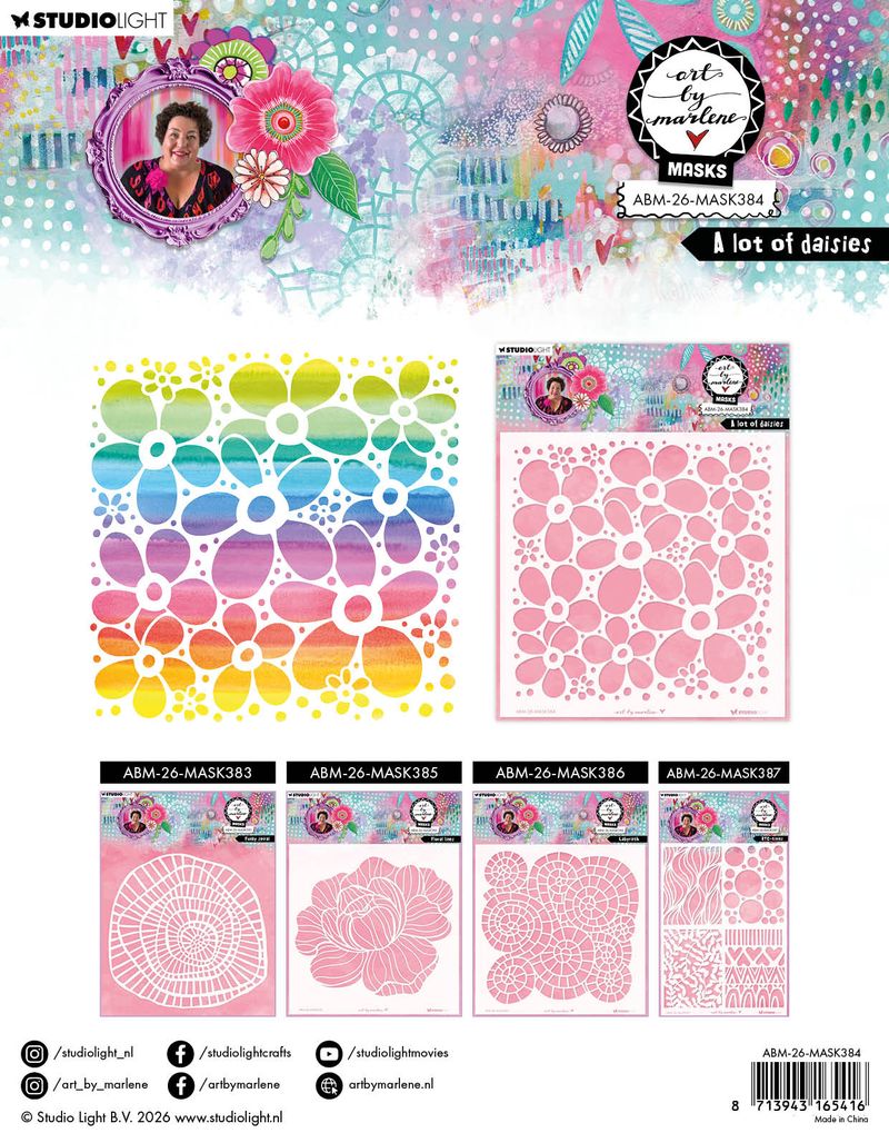 Art By Marlene - Mask - Alot of Daisies