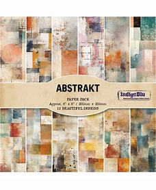 IndigoBlu  Abstrakt Collage Paper Book - 8" x 8"