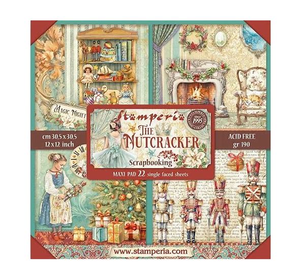 Stamperia -  The Nutcracker 12 x 12 Maxi Paper  Pad 22 sheets