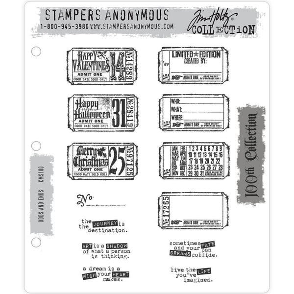 Tim Holtz Cling Stamps - Odds and Ends