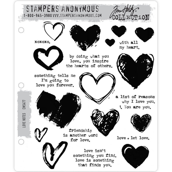 Tim Holtz -Stampers Anonymous  Love Notes