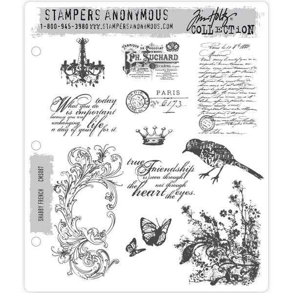 Tim Holtz Cling Stamps - Shabby French