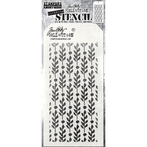 Tim Holtz Layering stencil - Berry Leaves