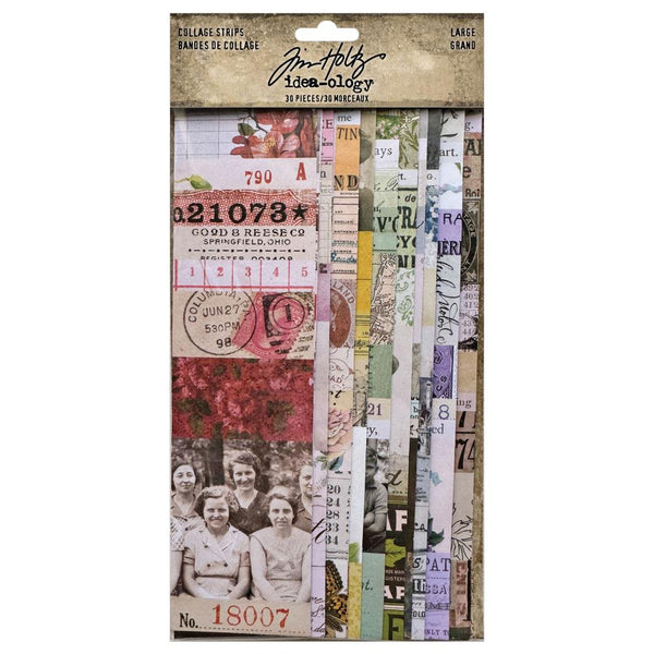 Tim Holtz Idea-Ology - Collage Strips Large - 30 Pieces