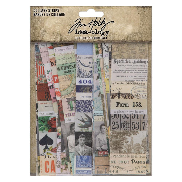 Tim Holtz Idea-ology Collage Strips – 30 Pieces