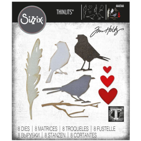 Tim Holtz Thinlits Die Cutting Set by Sizzix - Vault Lovebirds -