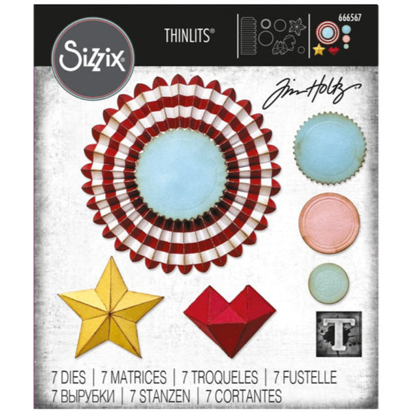 Tim Holtz Thinlits Die Cutting Set by Sizzix - Vault - Rosettes