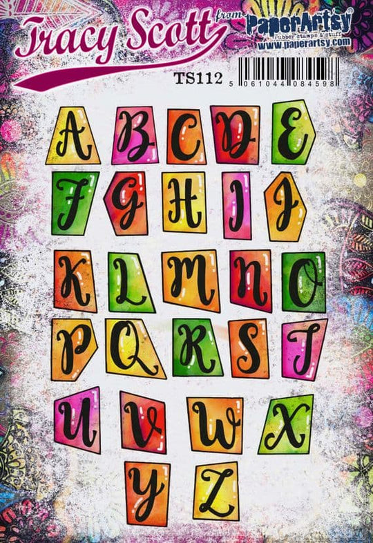 PaperArtsy Tracy Scott TS112 A5 Alphabet Stamp Set
