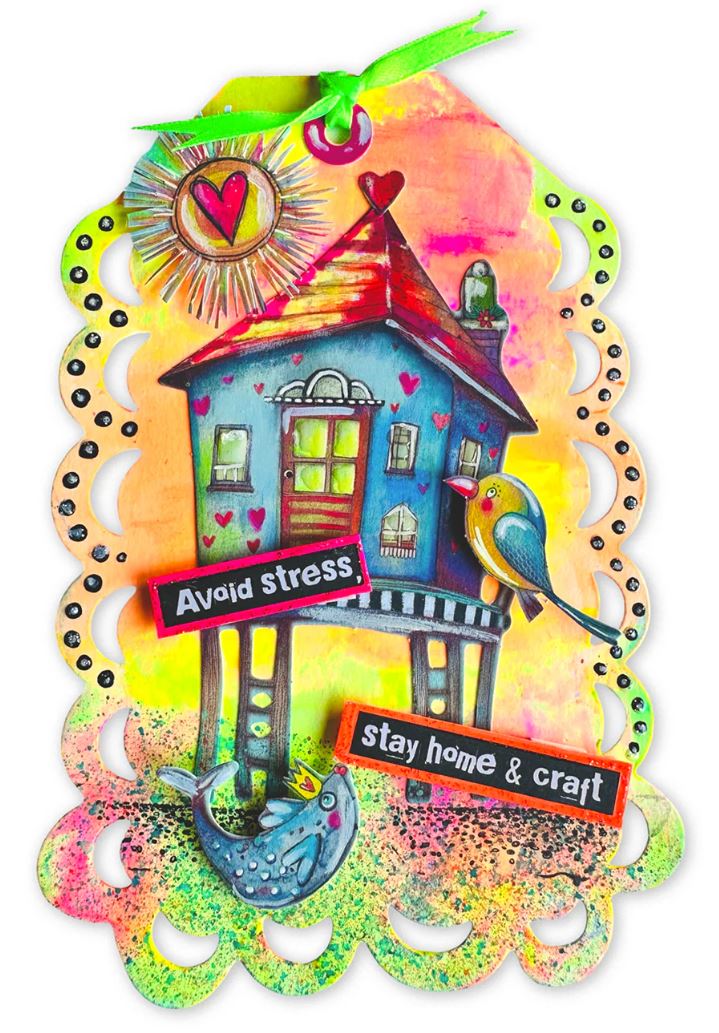 Art By Marlene - Die-cut paper tags Moon style