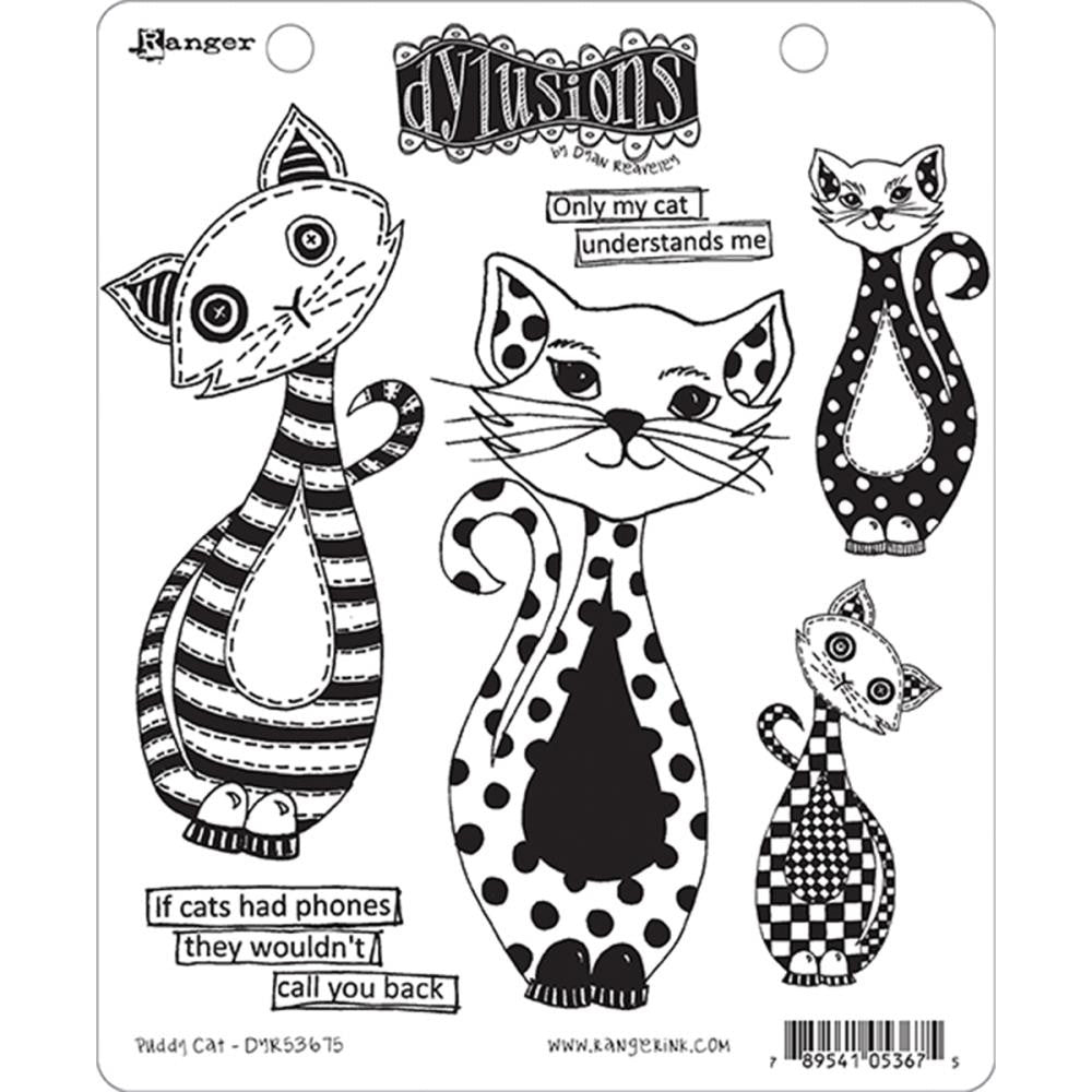 Dylusions Stamps "PUDDY CAT   "