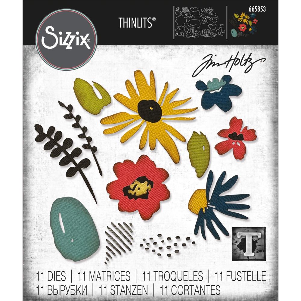 Tim Holtz - SIZZIX  - "THINLETS" - "Modern Floristry"