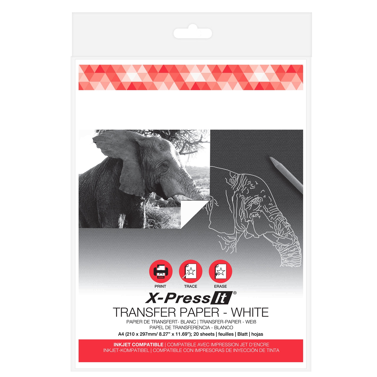 X-Press It  Transfer Paper  Pack 20 A4 Sheets  White
