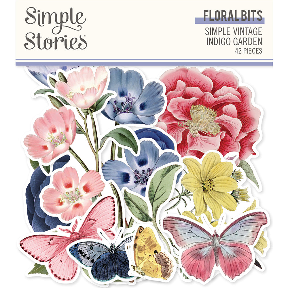 Simple Stories  - Indigo Garden - Floral Bits