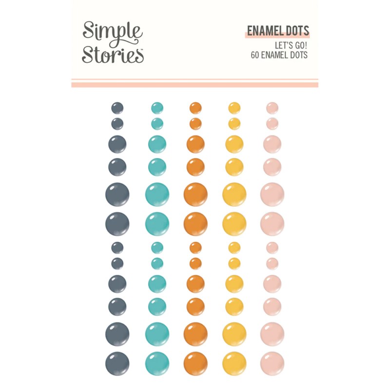 Simple Stories  - Lets Go - Enamel Dots