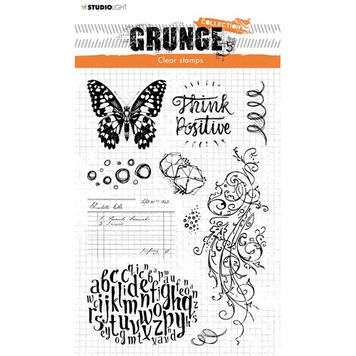 Studio Light Grunge CLEAR STAMPS Elements Butterfly