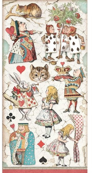 Stamperia -12 x 6 " Collectables -  "Alice through the looking glass"