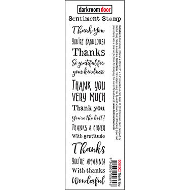Darkroom Door Sentiment Stamp - Thank You