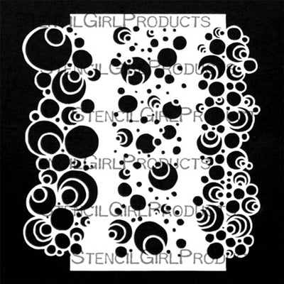 StencilGirl - 6x6 Circle Bubbles Stencil