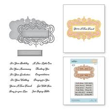 Spellbinders All Occasions sentiments die and stamps