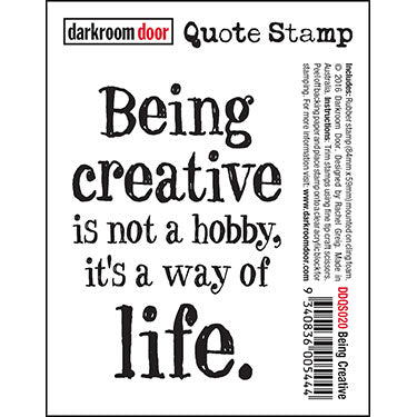 Darkroom Door Quote Stamp - Being Creative