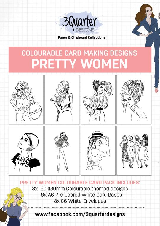 Colourable Pretty Women by 3Quarter Designs