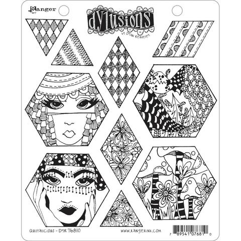 Dylusions Rubber Stamps - Quiltalicious