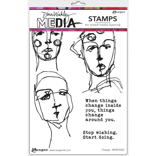 Dina Wakley Stamps - Change